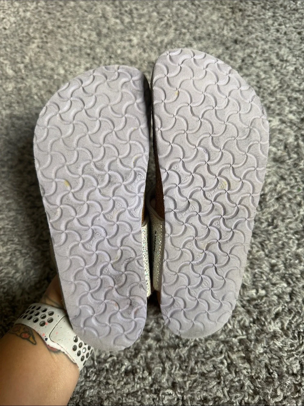 Sparkle kids Birkenstock Thong Sandals - Iridescent